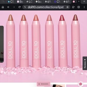 Dollcake Lip Crayon Set - Nude to Red Shades